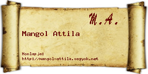 Mangol Attila névjegykártya