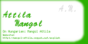 attila mangol business card